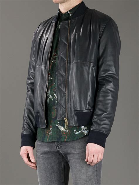 givenchy mens leather bomber jacket|men cropped bomber jacket.